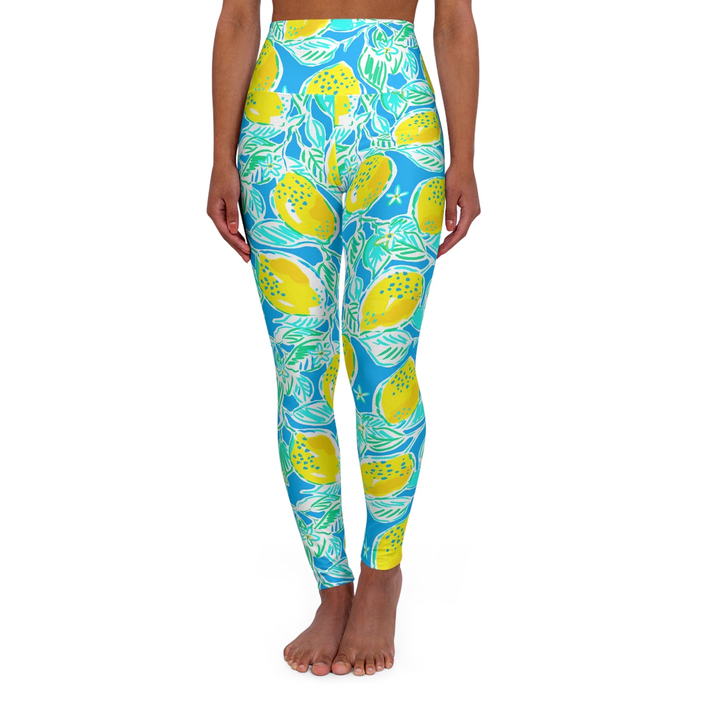 Lemonade Days High Waisted Yoga Leggings