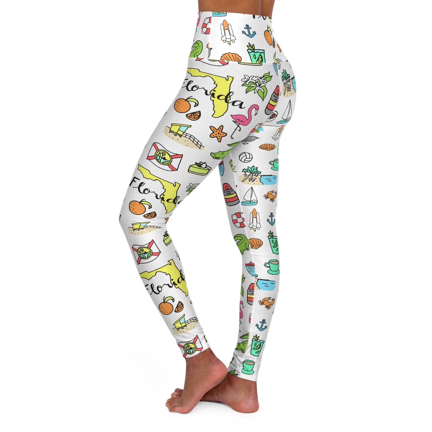 Tropicool Florida High Waisted Yoga Leggings