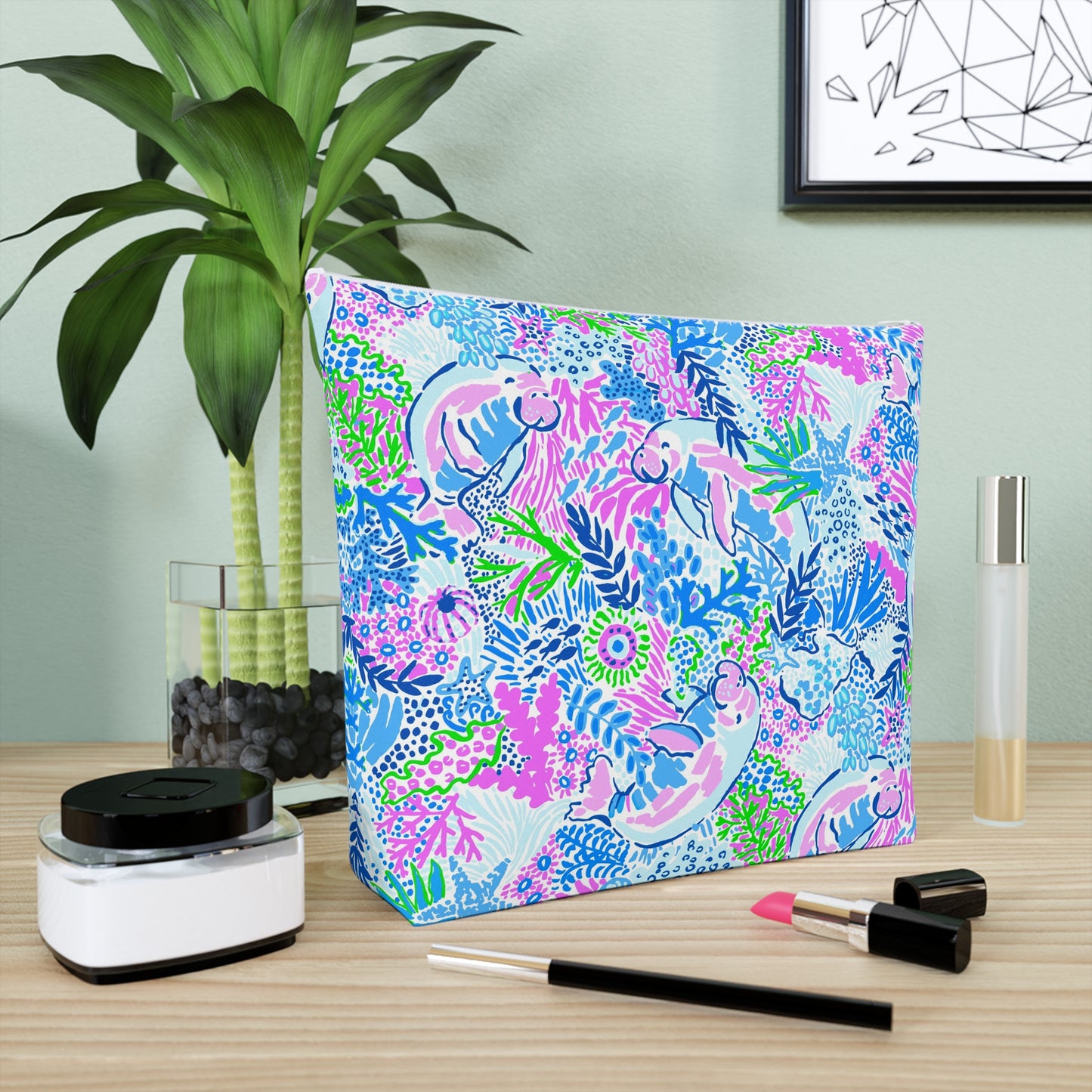 Manatee Paradise Cosmetic Bag