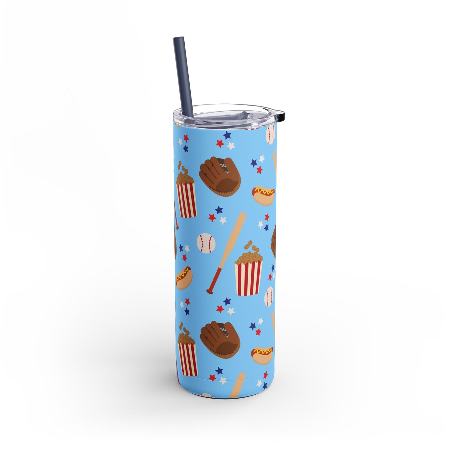 Game Day Skinny Tumbler with screw-on slide