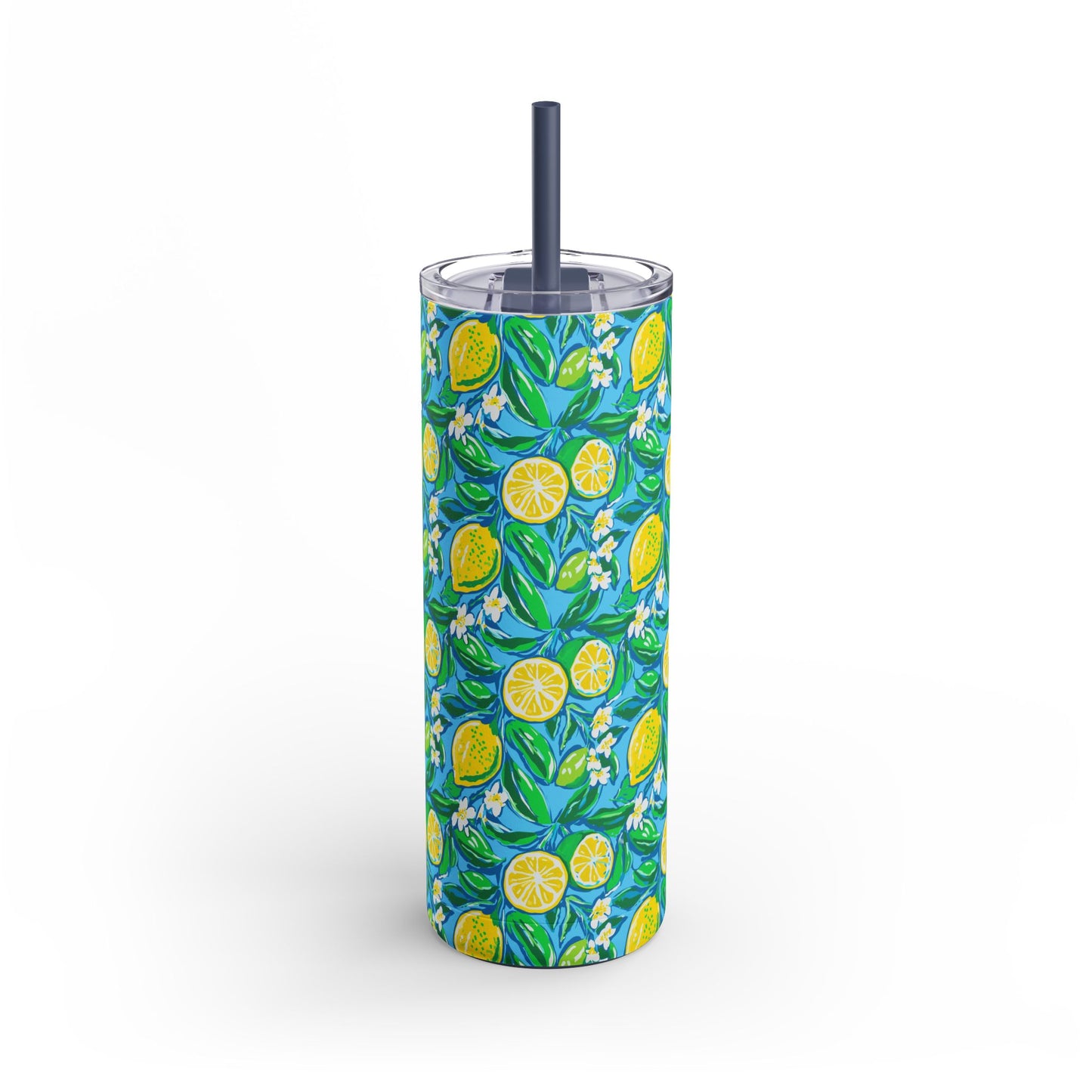 Citrus Splash Skinny Tumbler with screw-on slide