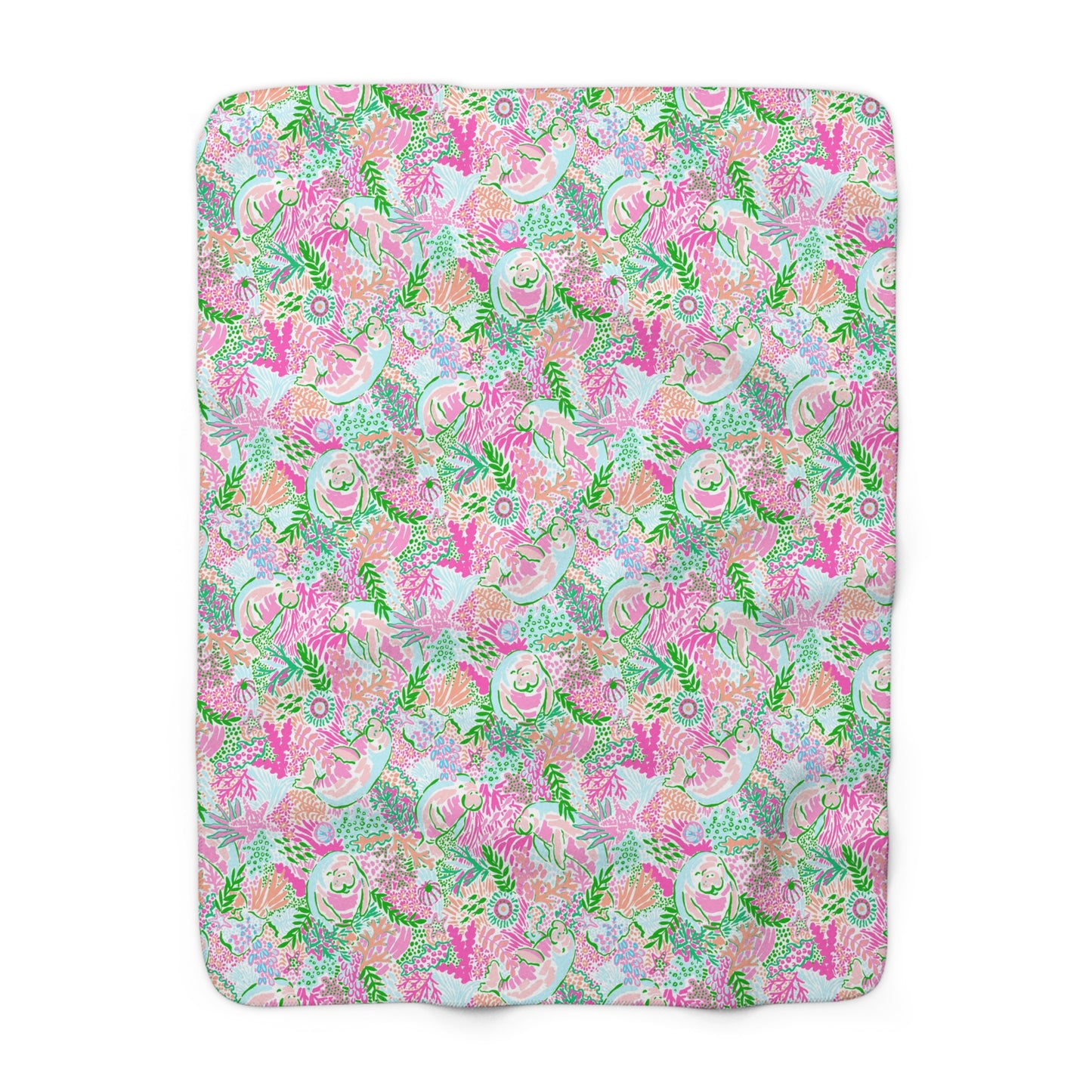 Manatee Paradise Sherpa Fleece Blanket
