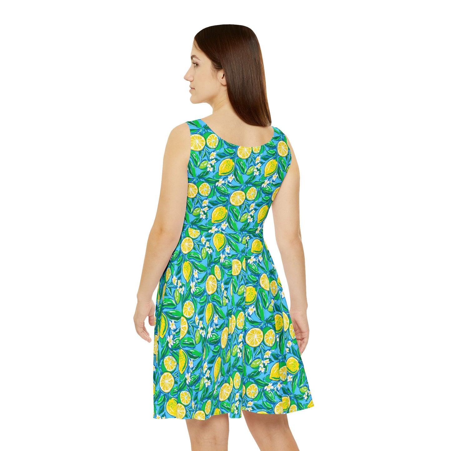 Citrus Splash Skater Dress