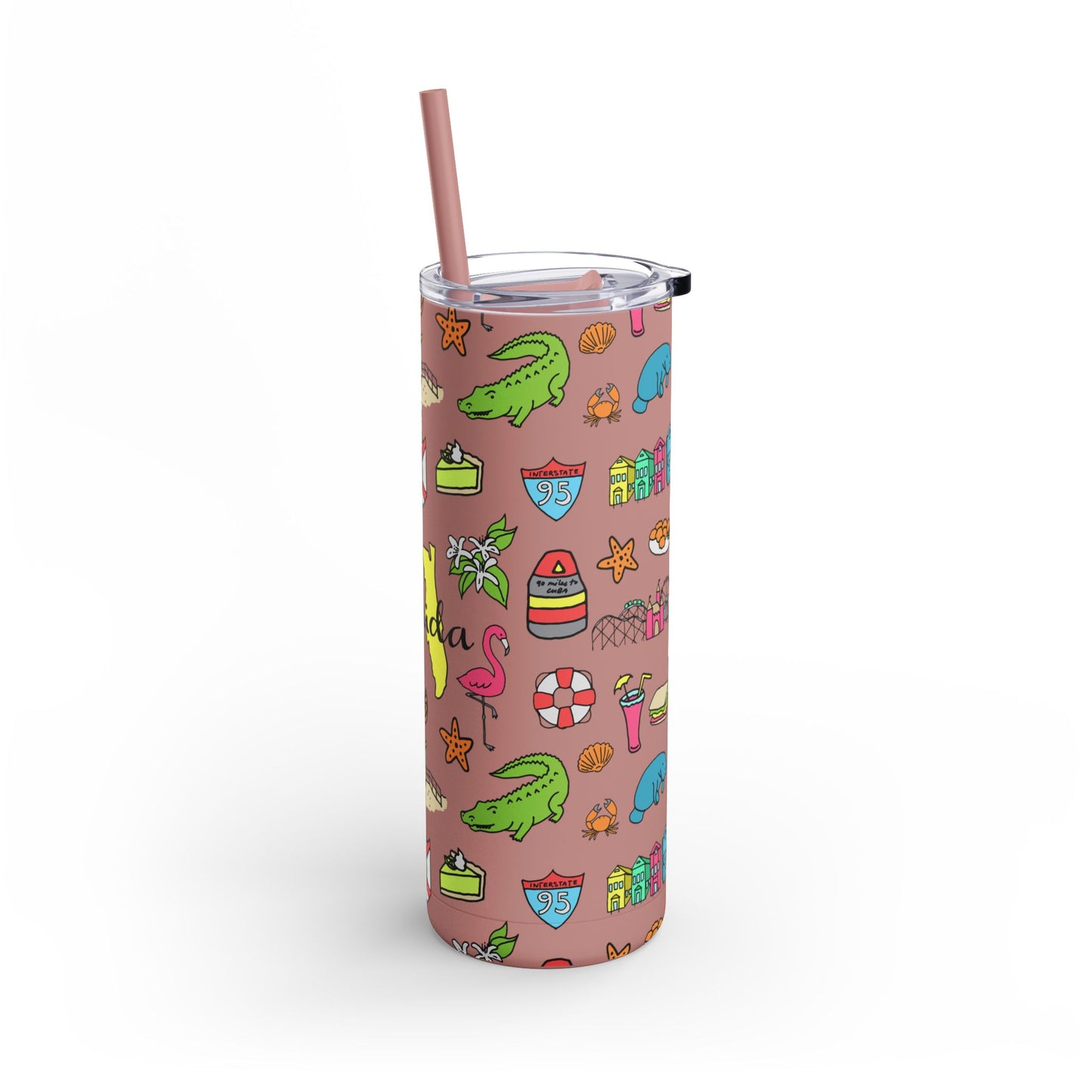 Tropicool Florida Skinny Tumbler with screw-on slide