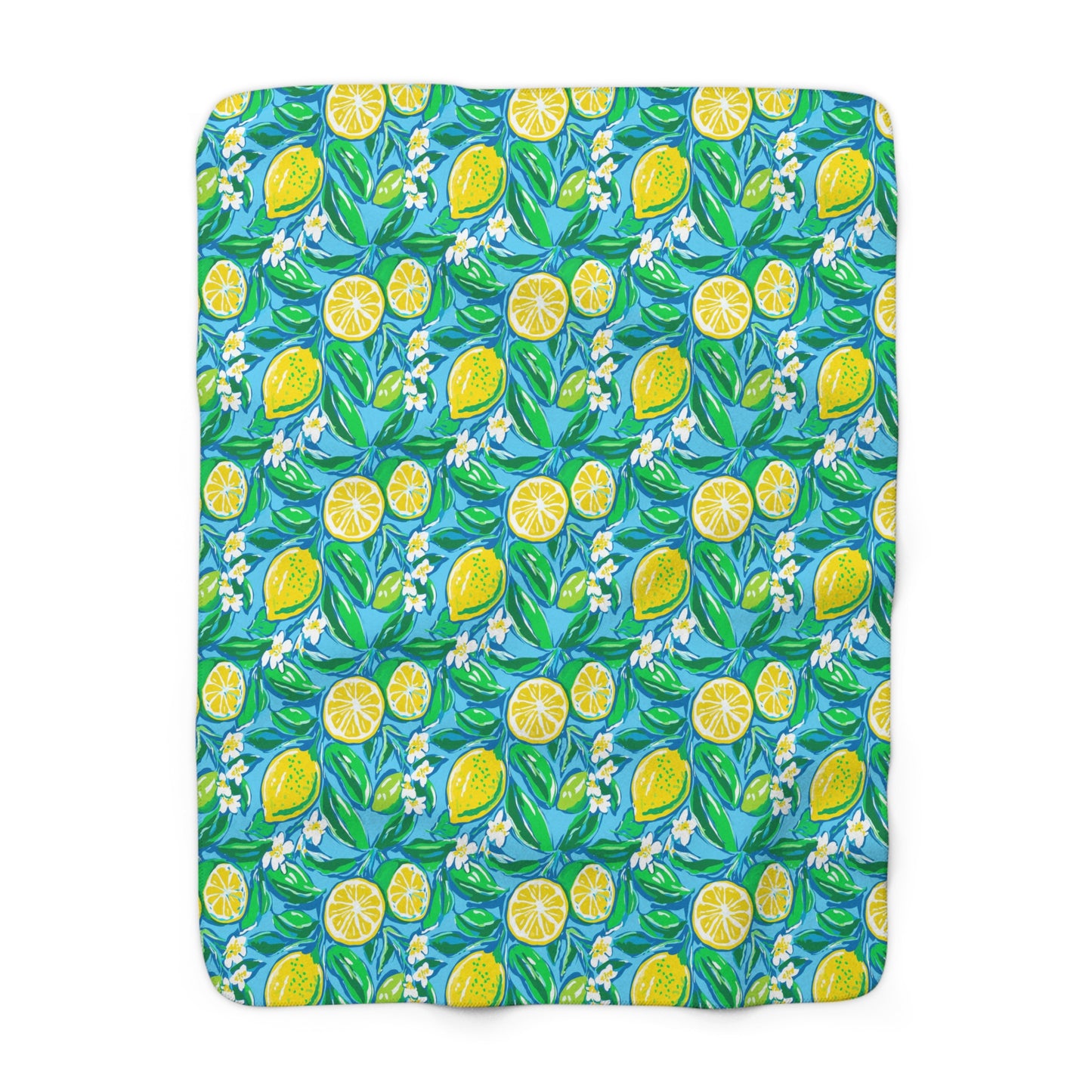 Citrus Splash Sherpa Fleece Blanket