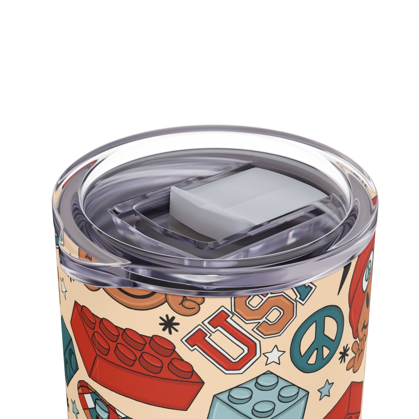 Smiles & Stripes Skinny Tumbler with screw-on slide
