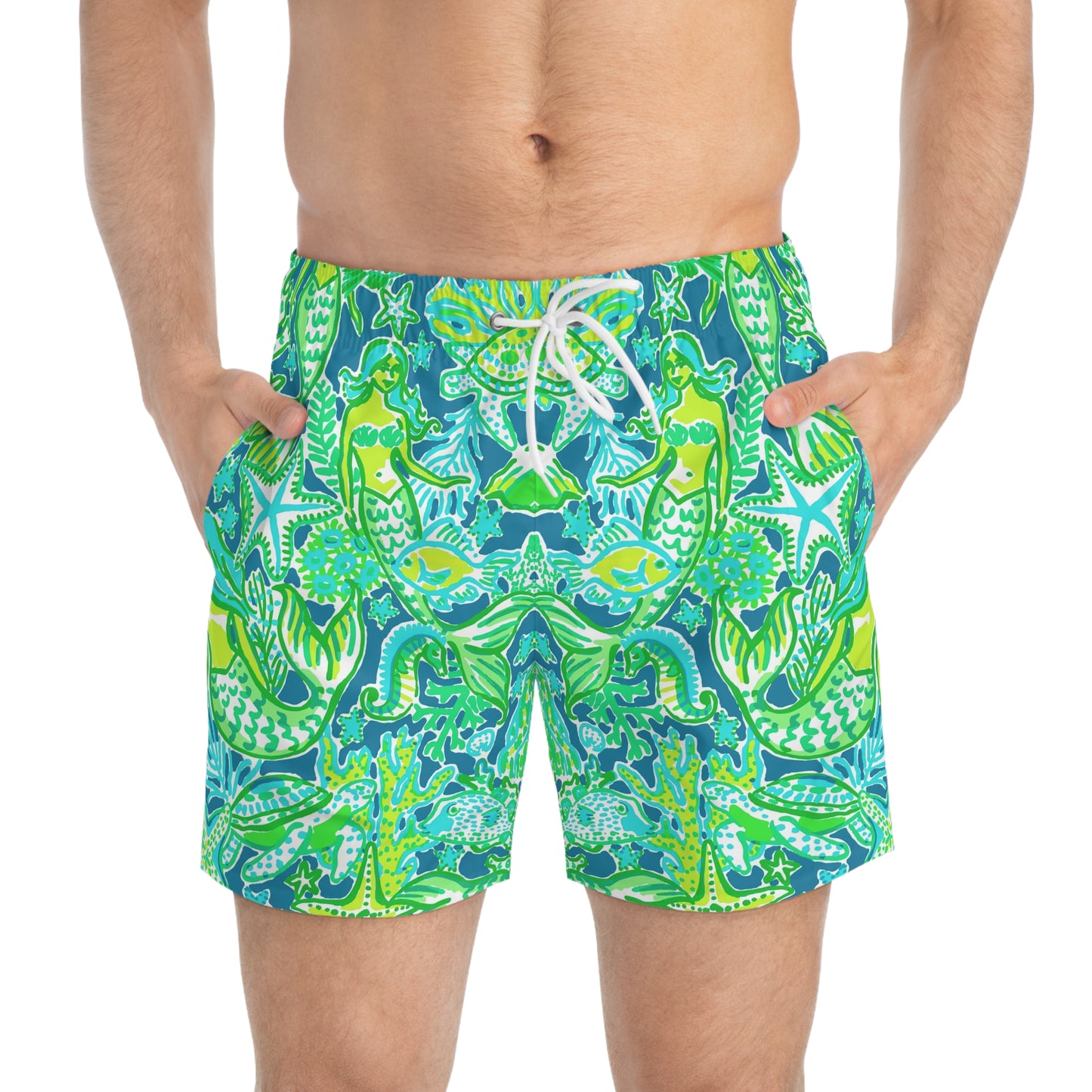 Emerald Mermaid Swim Trunks