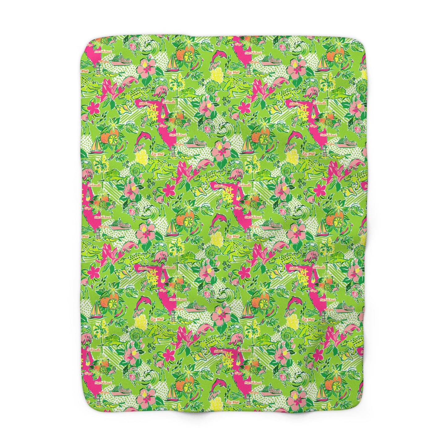 Sunshine State Sherpa Fleece Blanket