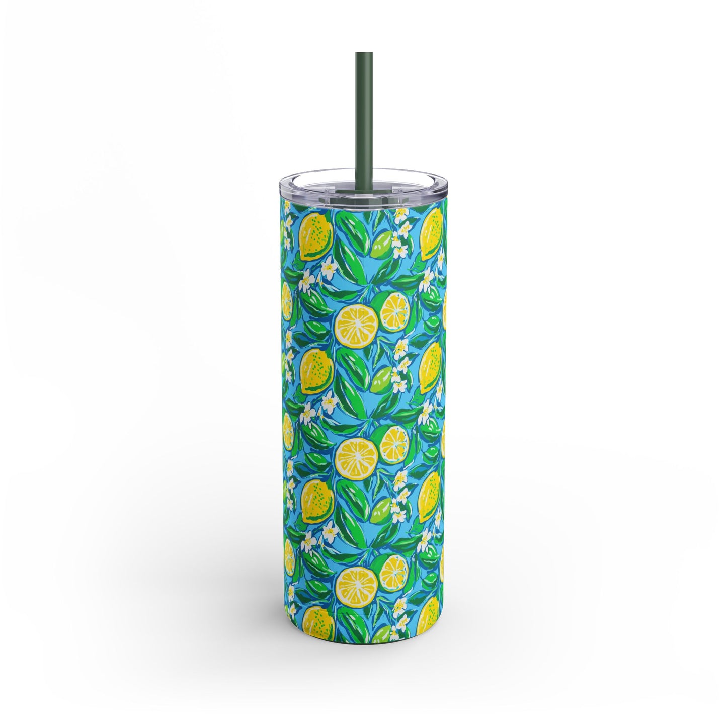 Citrus Splash Skinny Tumbler with screw-on slide