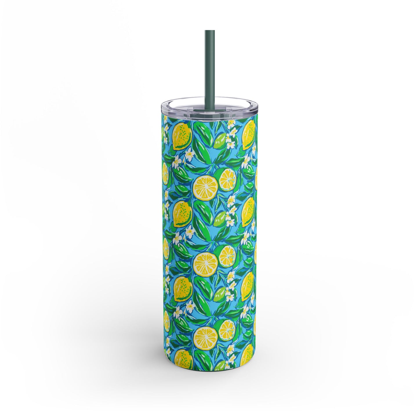 Citrus Splash Skinny Tumbler with screw-on slide