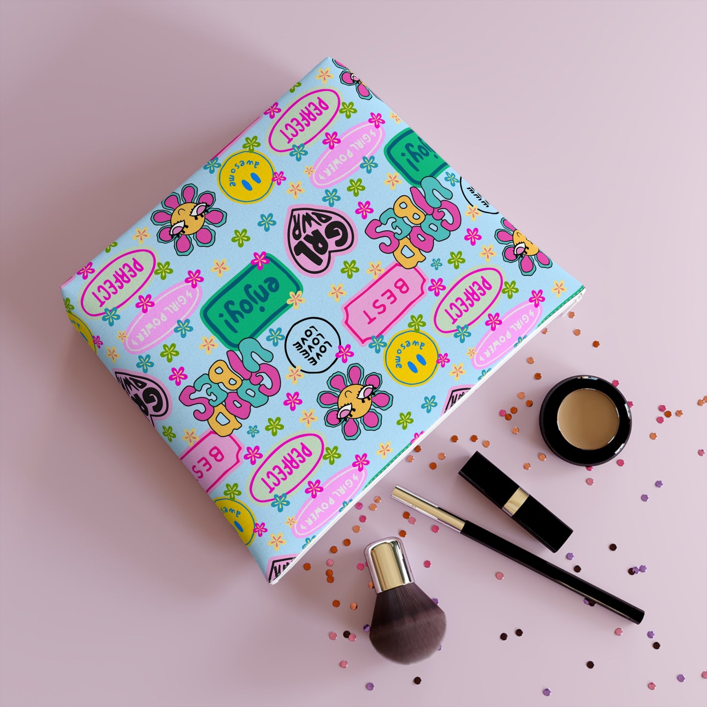Girl Power, Good Vibes Cosmetic Bag