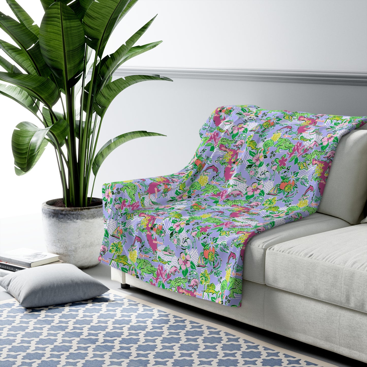 Sunshine State Sherpa Fleece Blanket