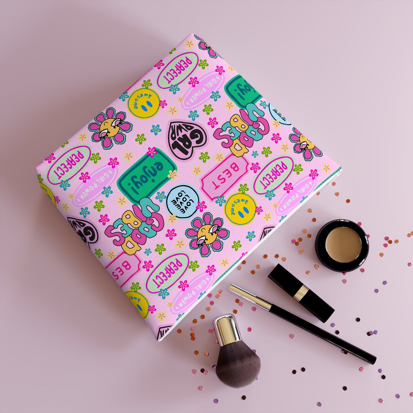 Girl Power, Good Vibes Cosmetic Bag