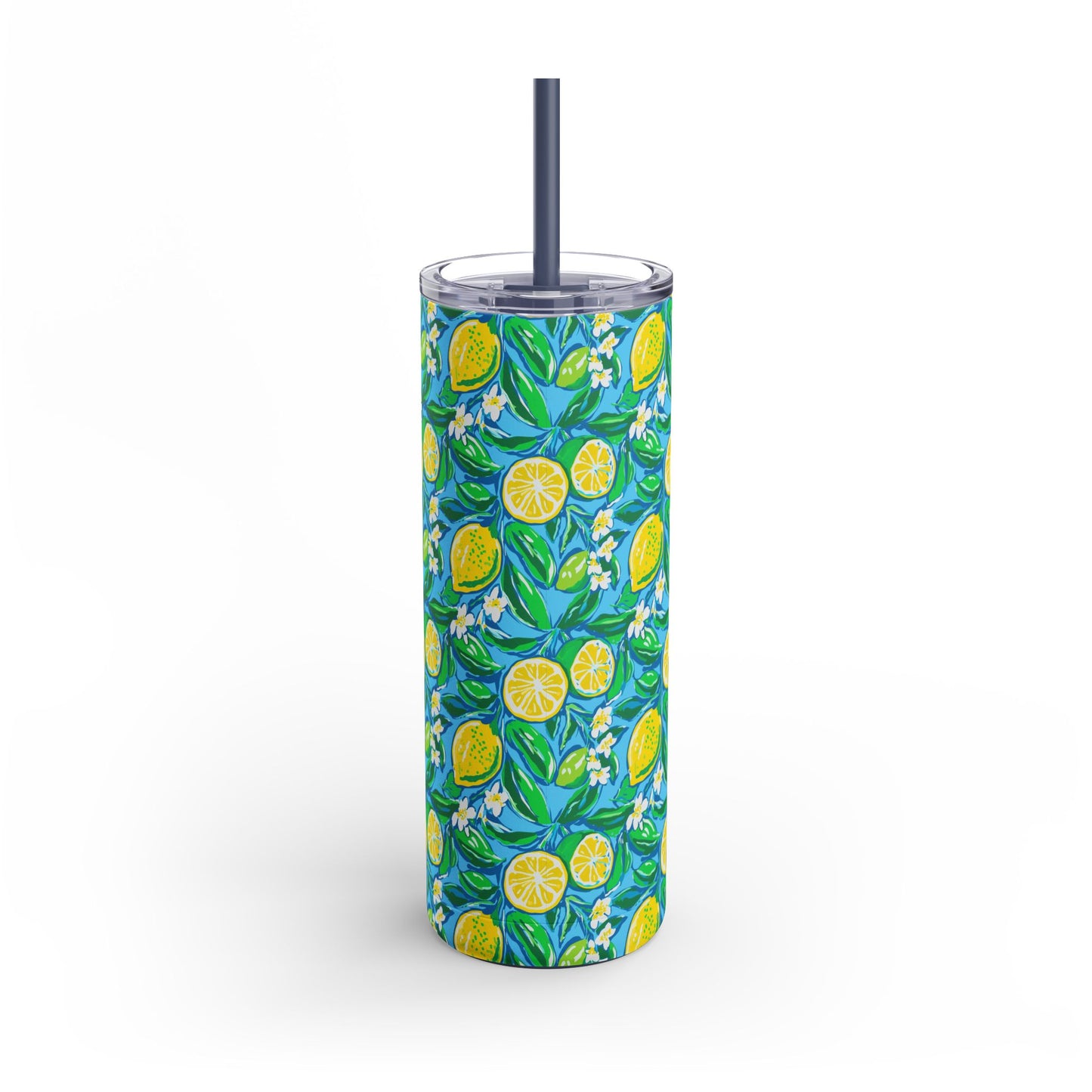 Citrus Splash Skinny Tumbler with screw-on slide