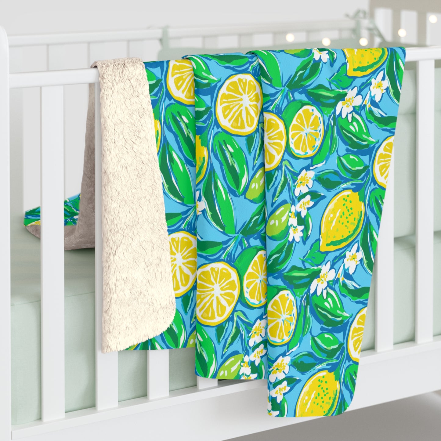 Citrus Splash Sherpa Fleece Blanket