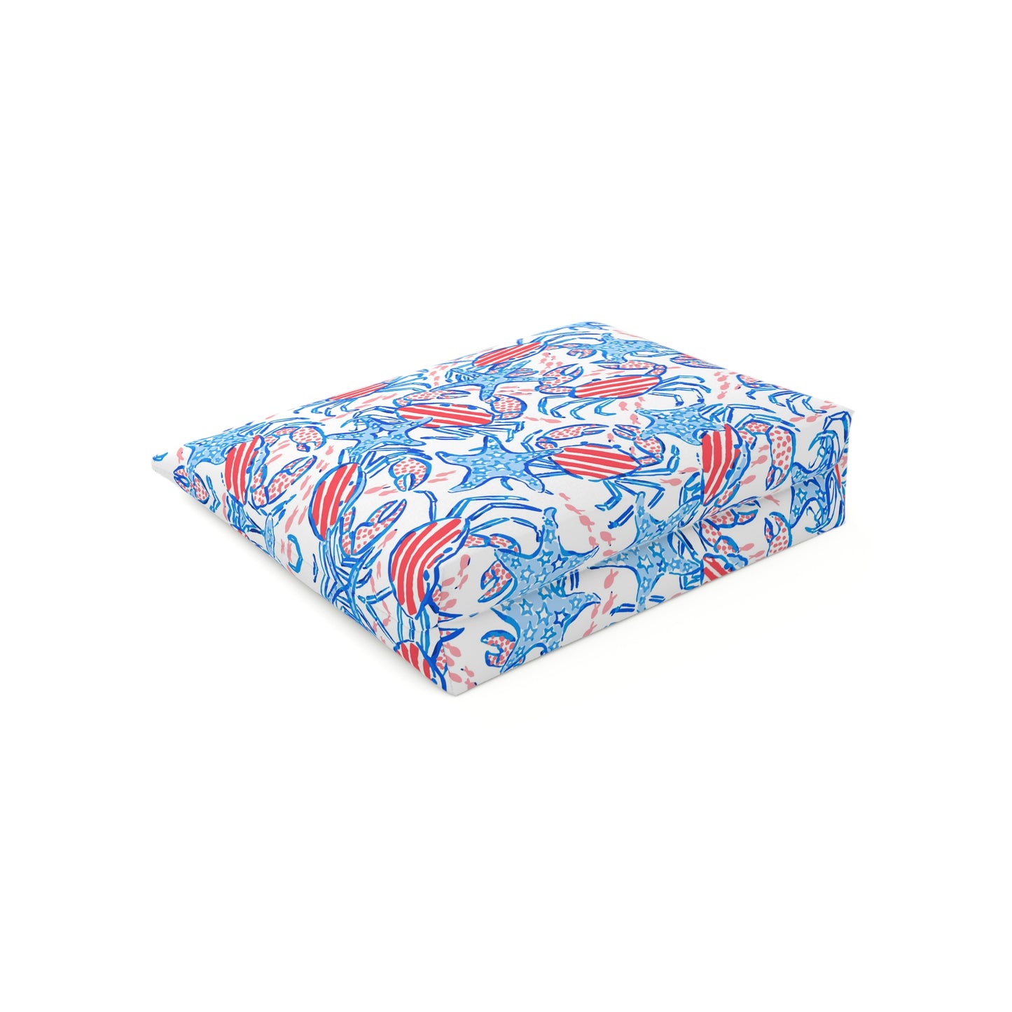 Patriotic Crab & Seashell Cosmetic Bag