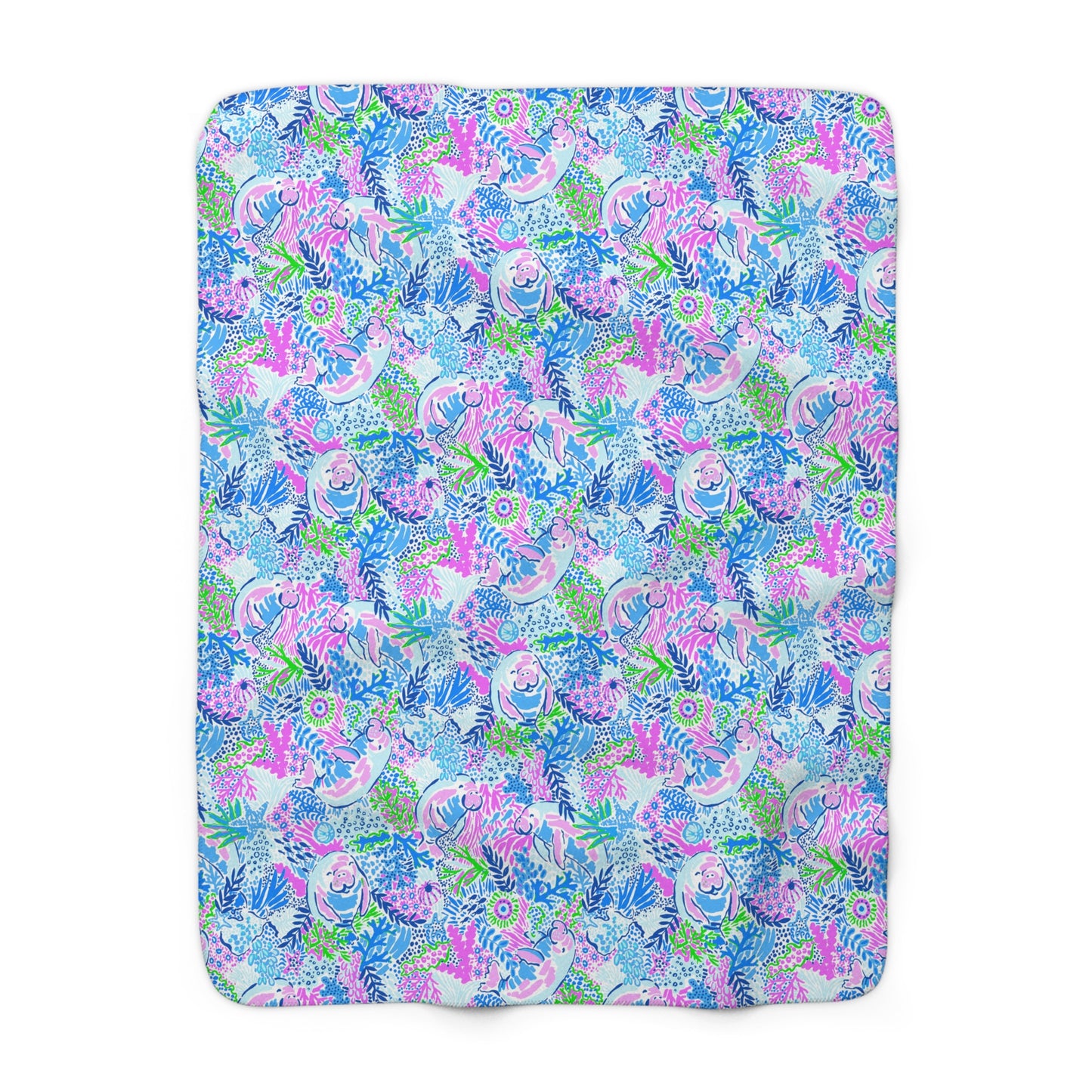 Manatee Paradise Sherpa Fleece Blanket