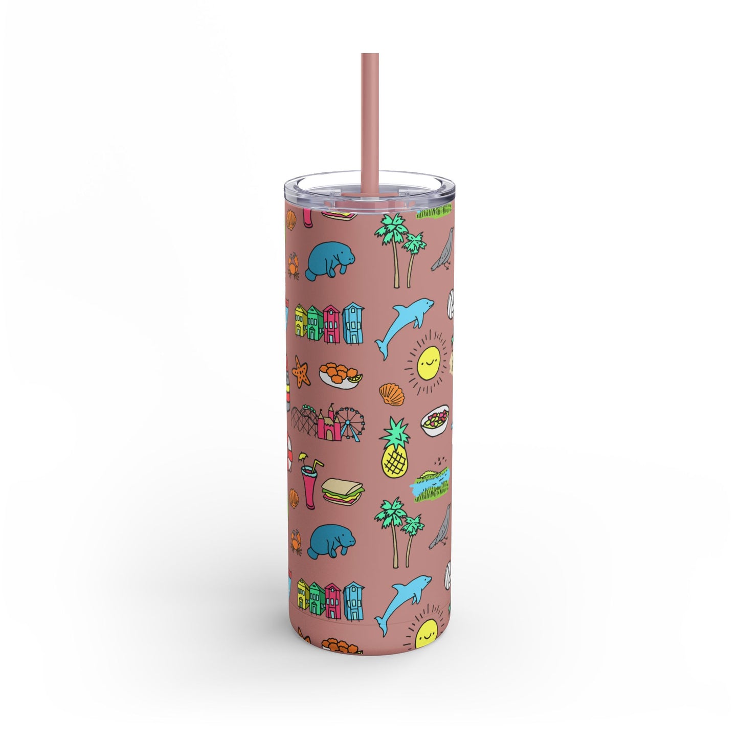 Tropicool Florida Skinny Tumbler with screw-on slide