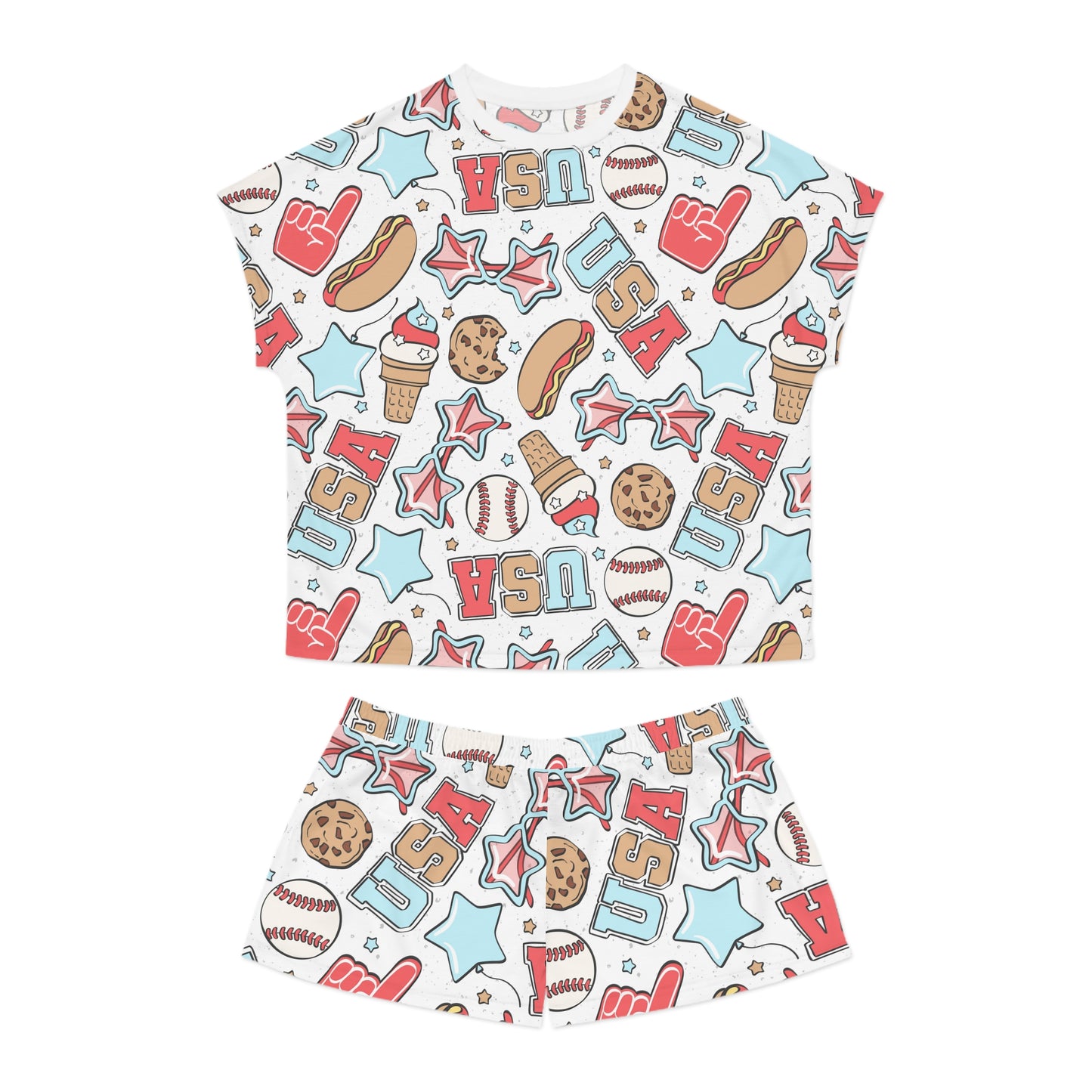 American Treats Women's Short Pajama Set