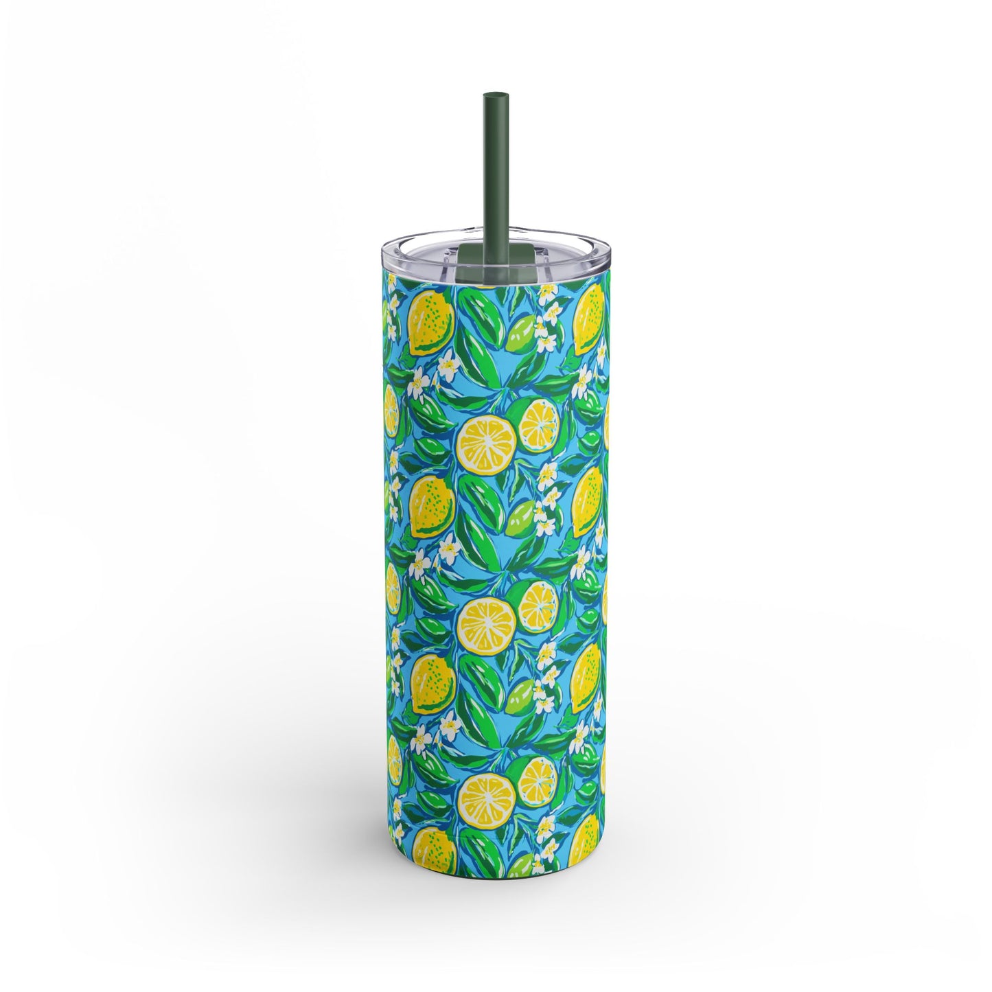 Citrus Splash Skinny Tumbler with screw-on slide