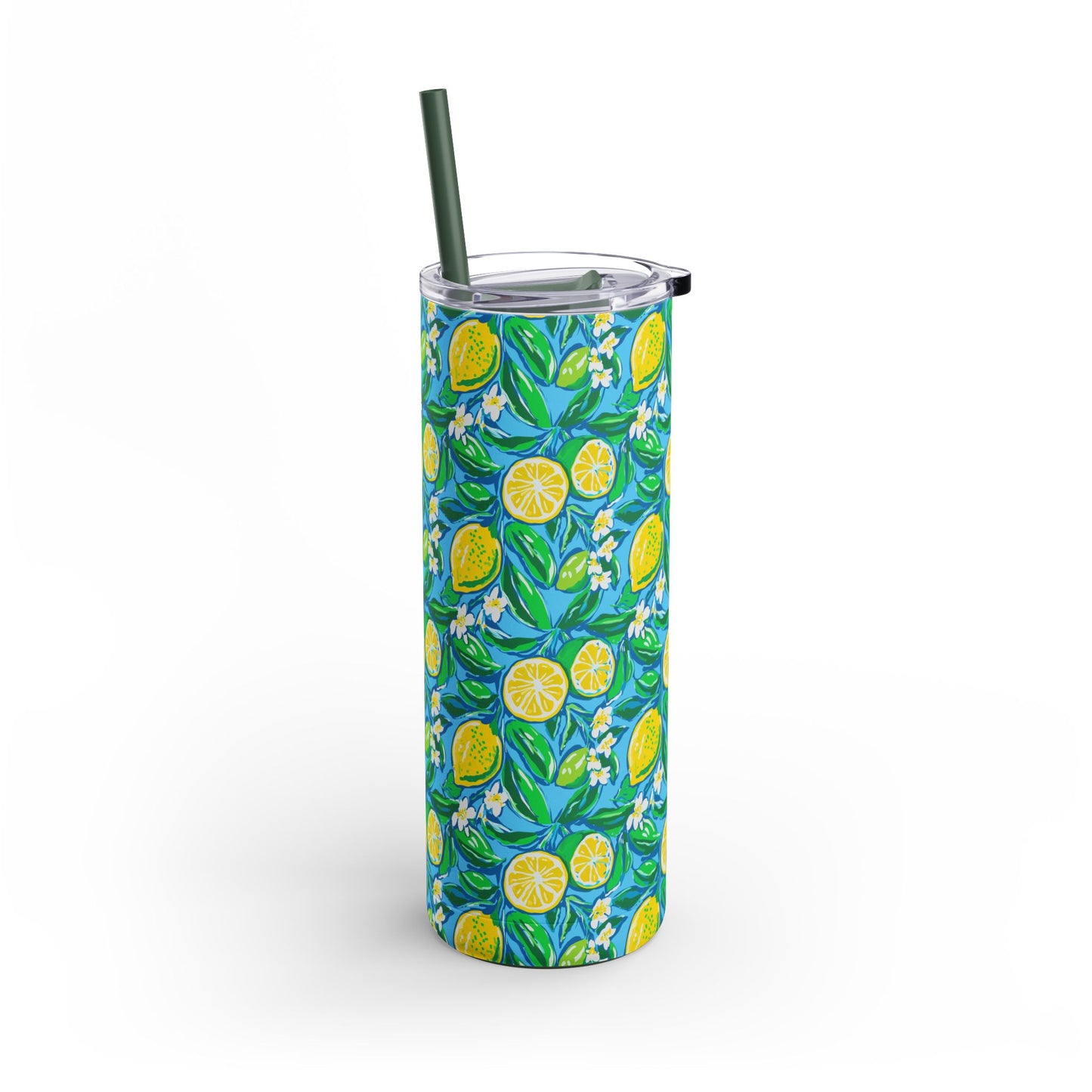 Citrus Splash Skinny Tumbler with screw-on slide