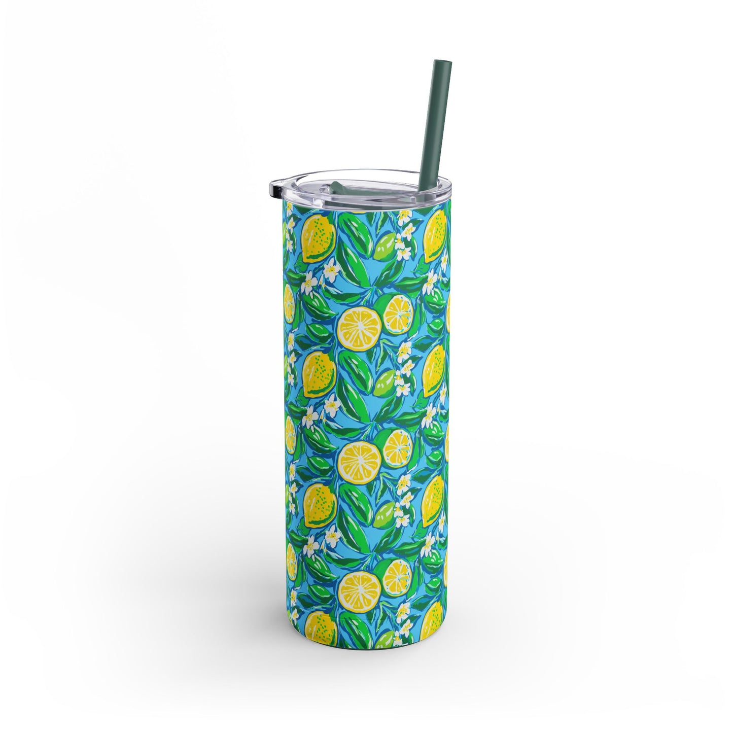 Citrus Splash Skinny Tumbler with screw-on slide