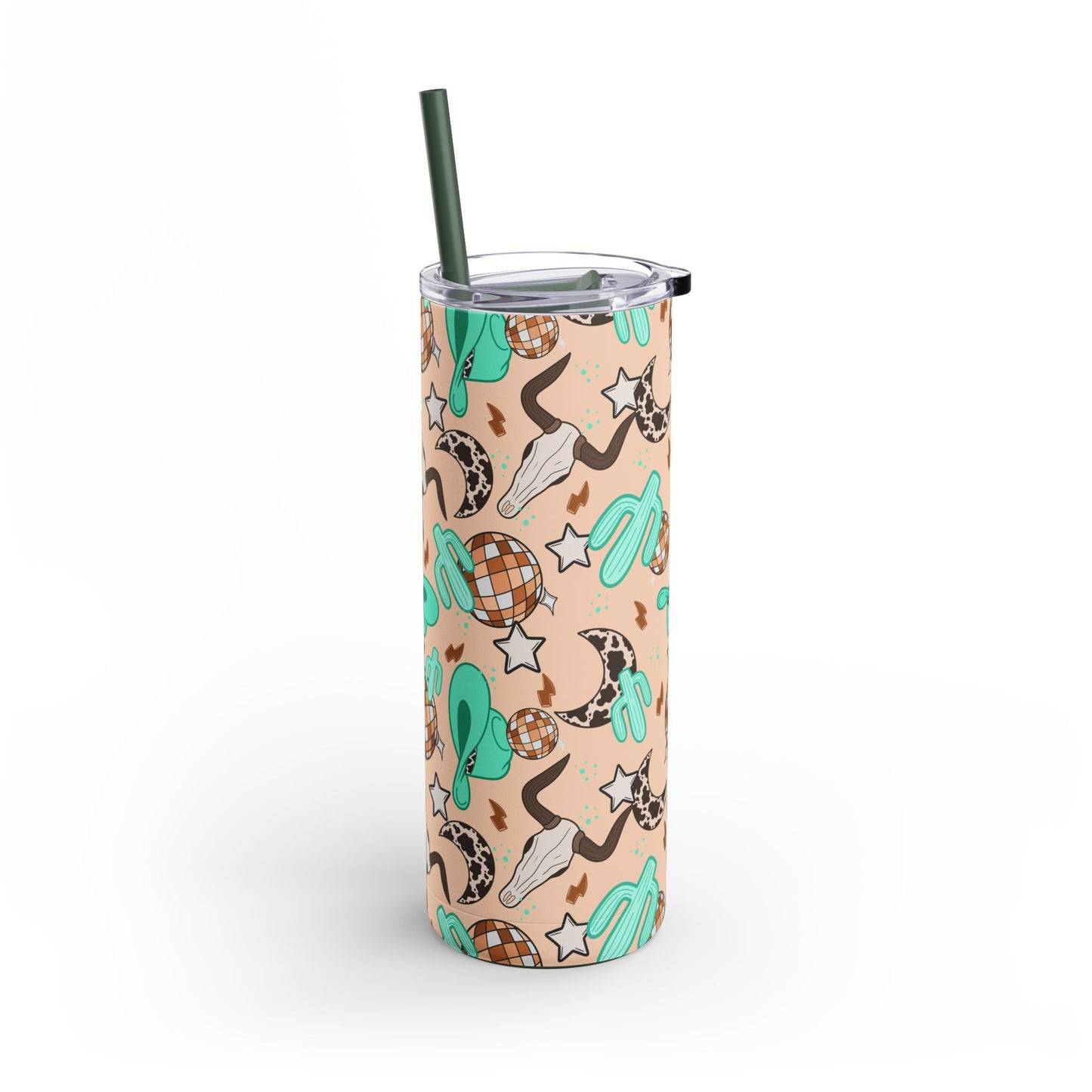 Rodeo Rave Skinny Tumbler with screw-on slide