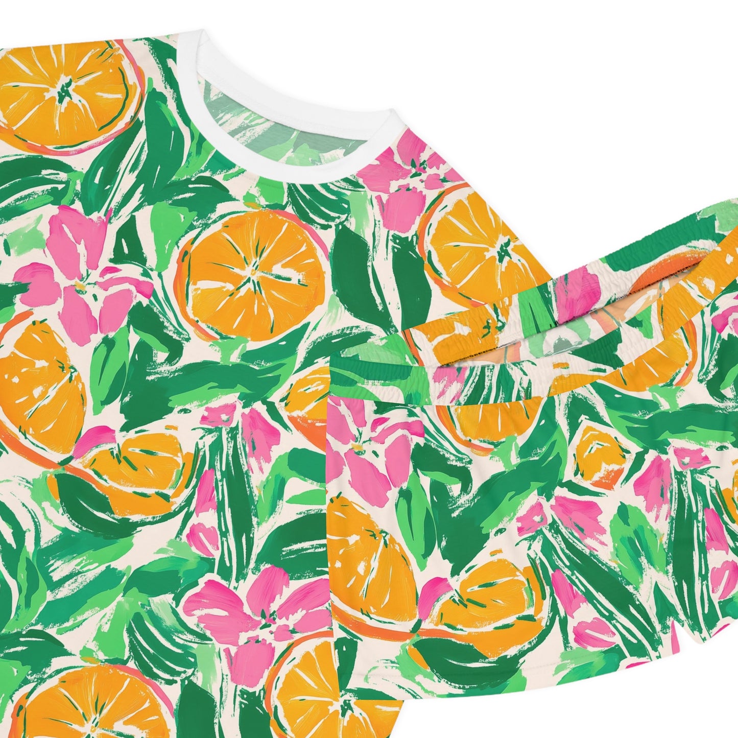 Sunshine Citrus Women's Short Pajama Set