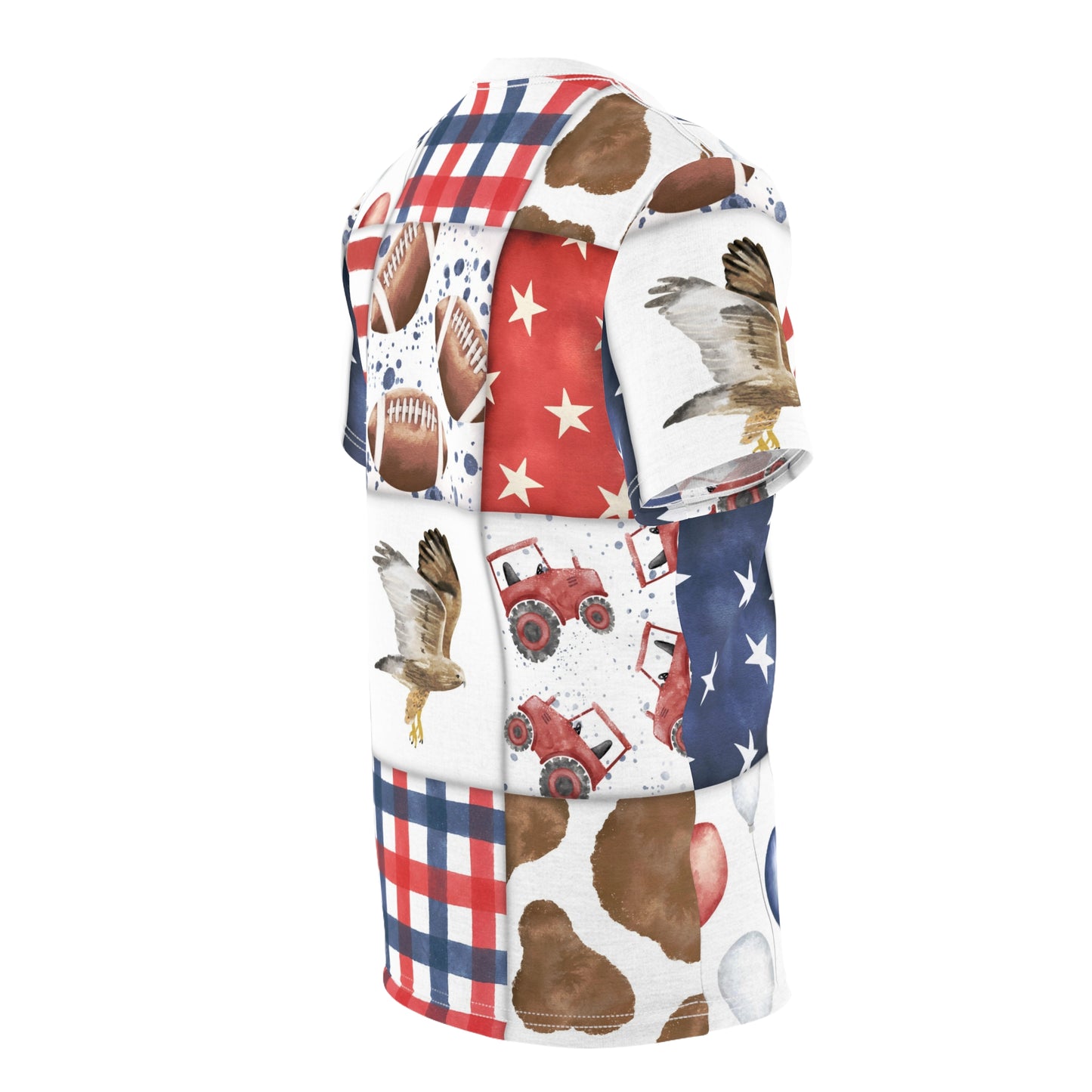 Patriot Patchwork All-Over-Print T-Shirt