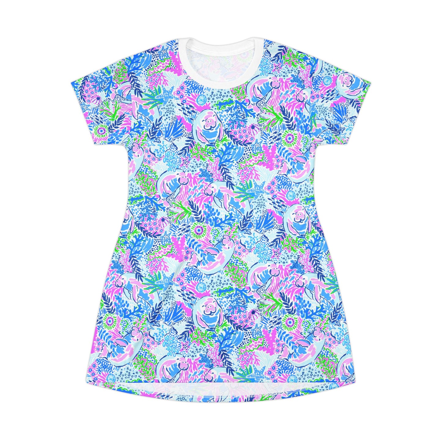 Manatee Paradise T-Shirt Dress