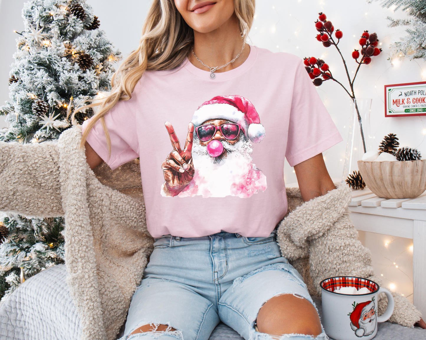 Pink Christmas Tshirt