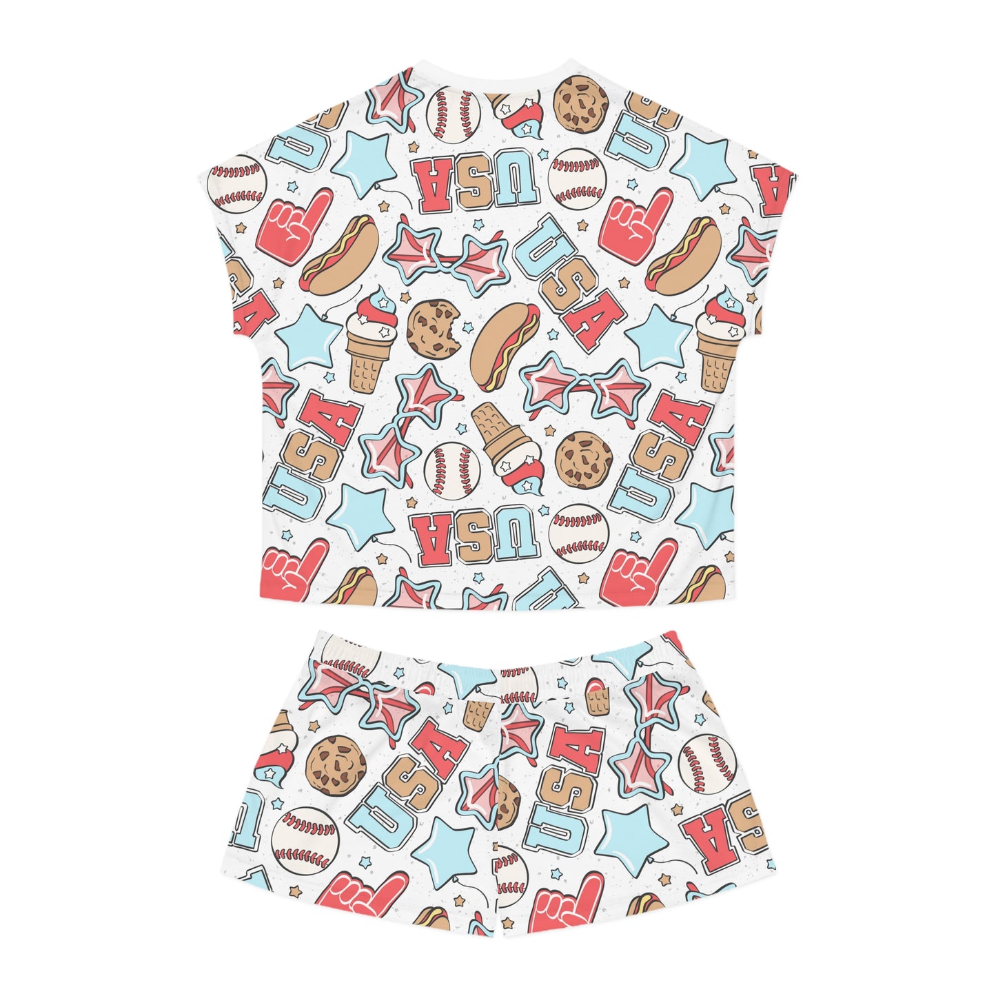 American Treats Women's Short Pajama Set