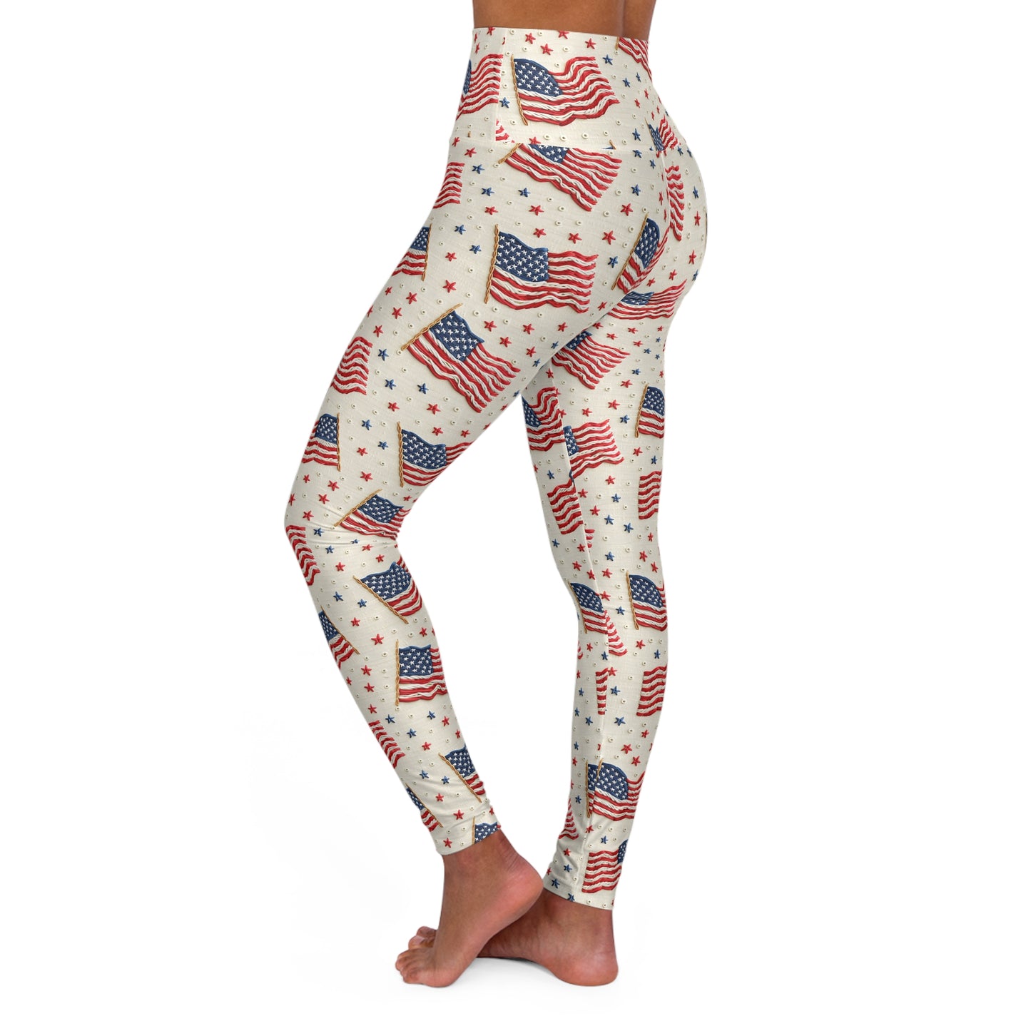Flag of Freedom High Waisted Yoga Leggings