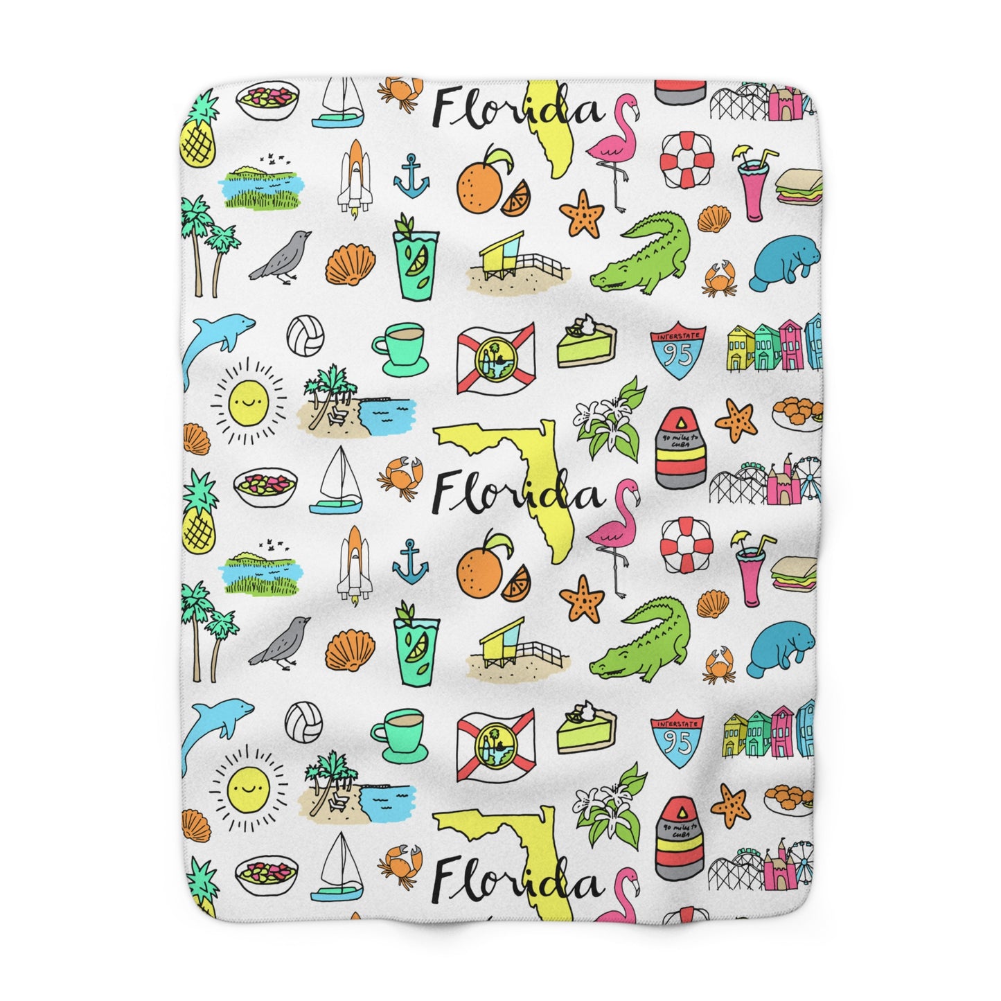 Tropicool Florida Sherpa Fleece Blanket