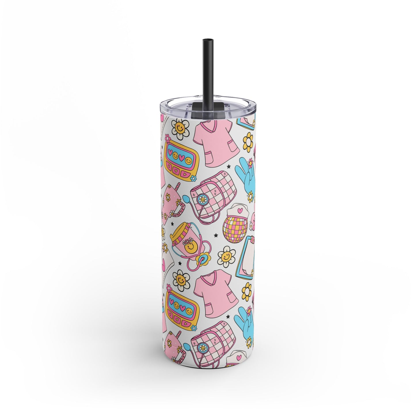 Nurse Skinny Tumbler with screw-on slide