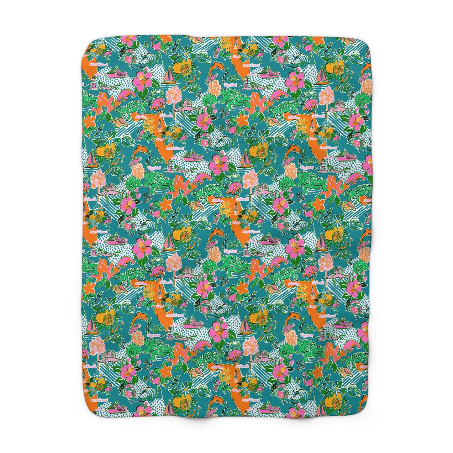 Sunshine State Sherpa Fleece Blanket