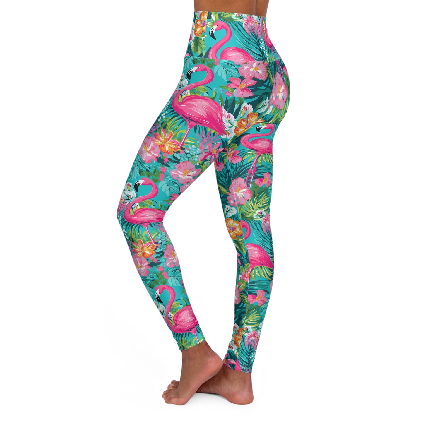Pink Paradise High Waisted Yoga Leggings