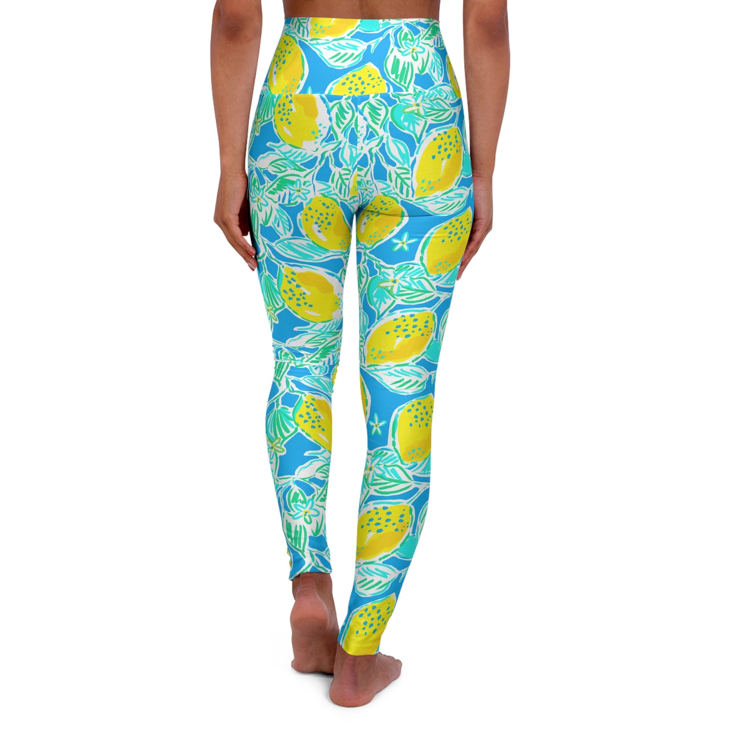 Lemonade Days High Waisted Yoga Leggings