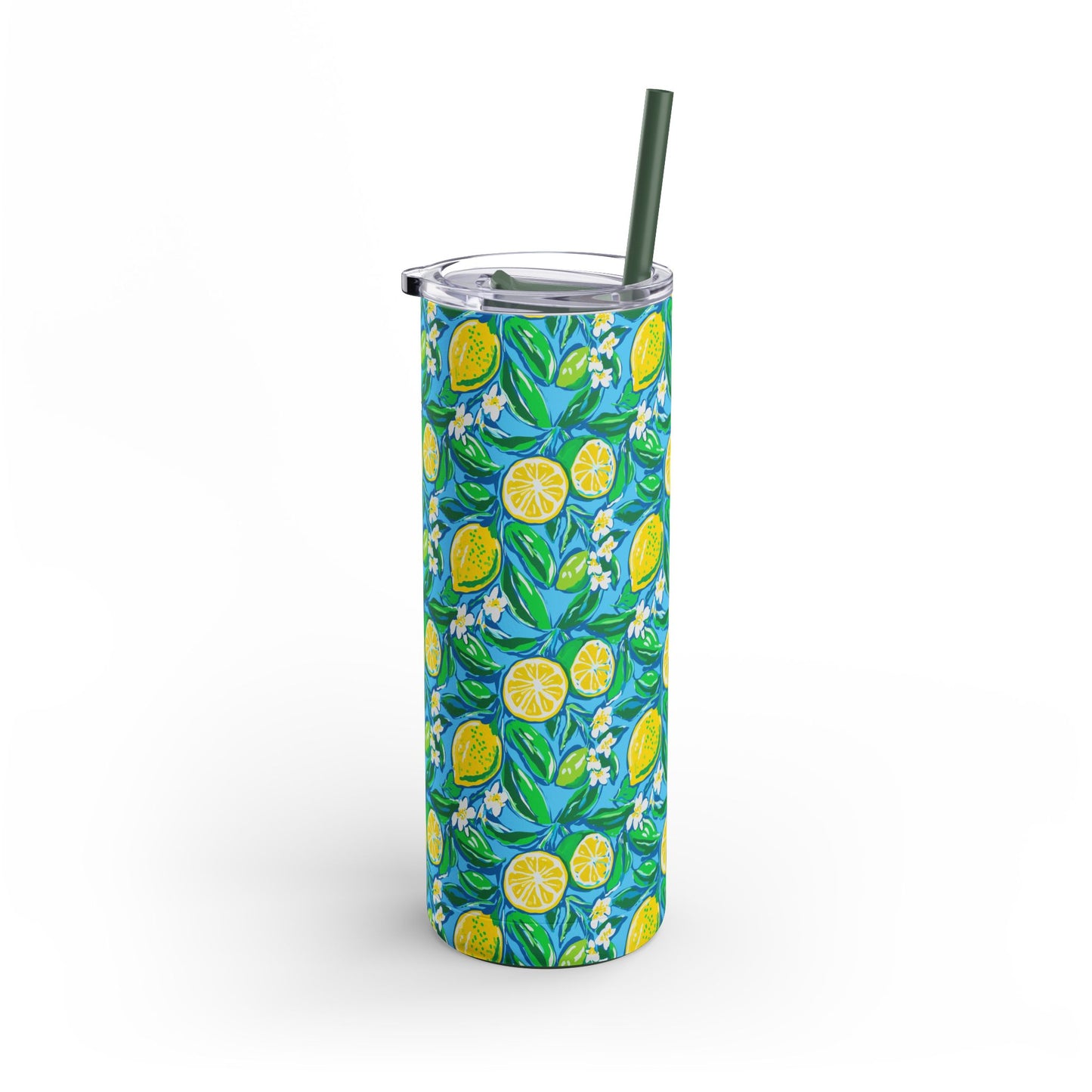 Citrus Splash Skinny Tumbler with screw-on slide