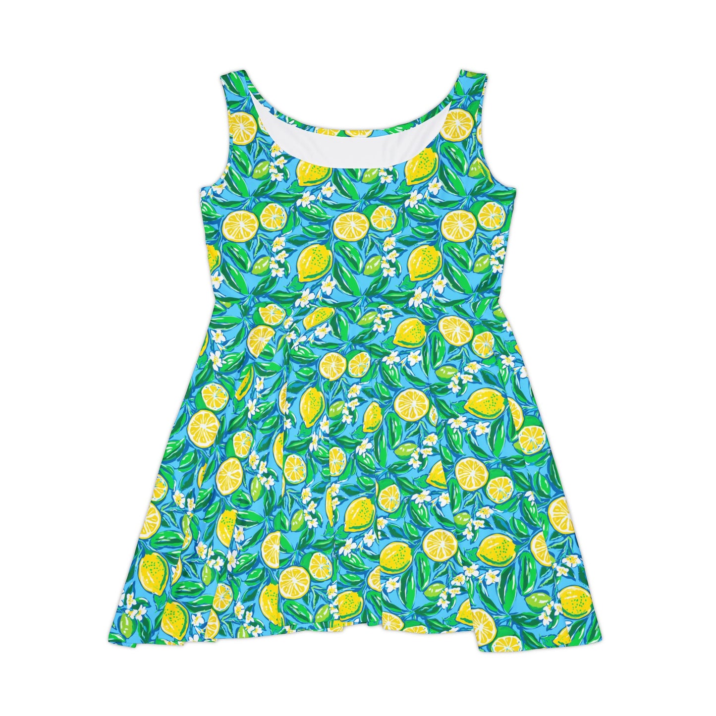 Citrus Splash Skater Dress