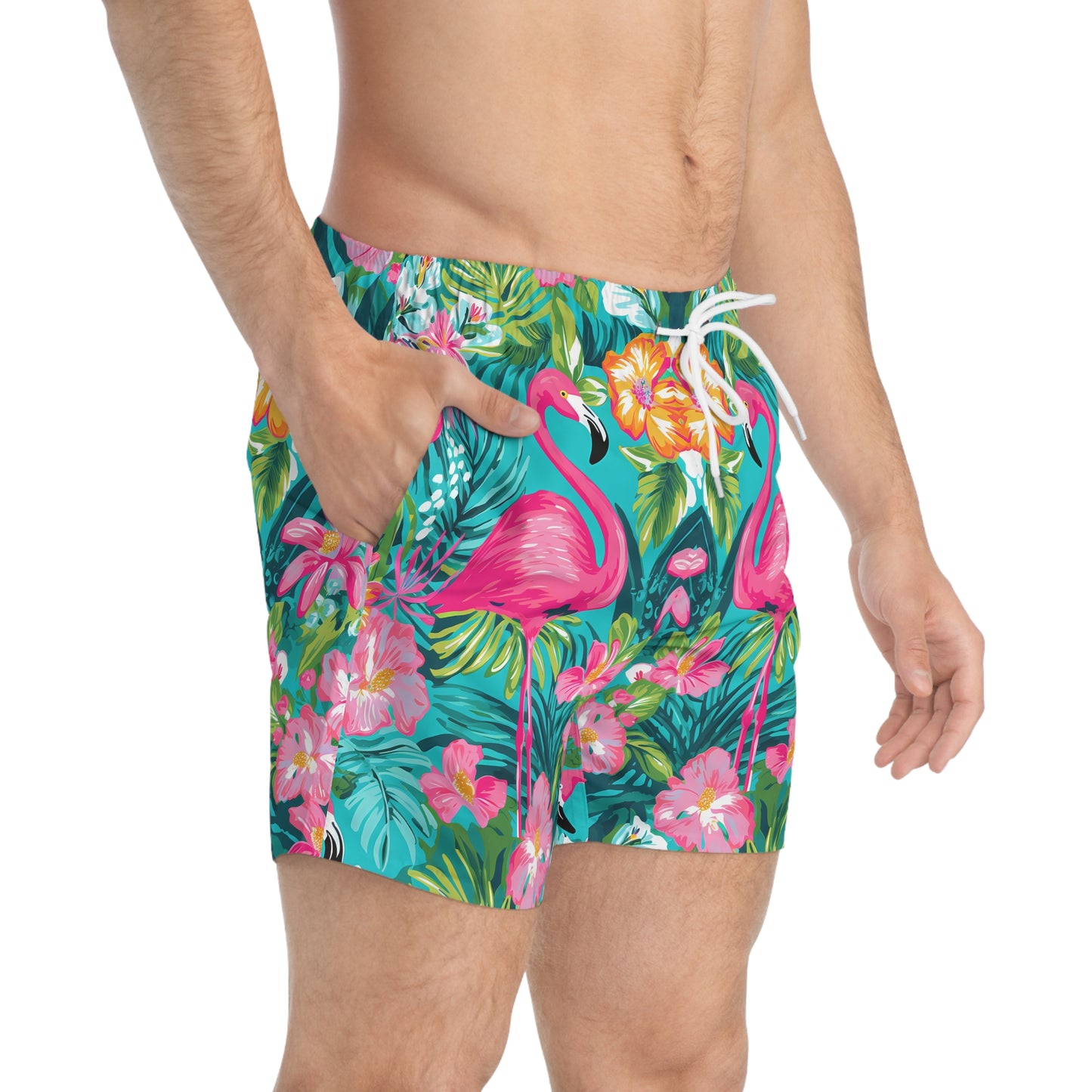 Pink Paradise Swim Trunks