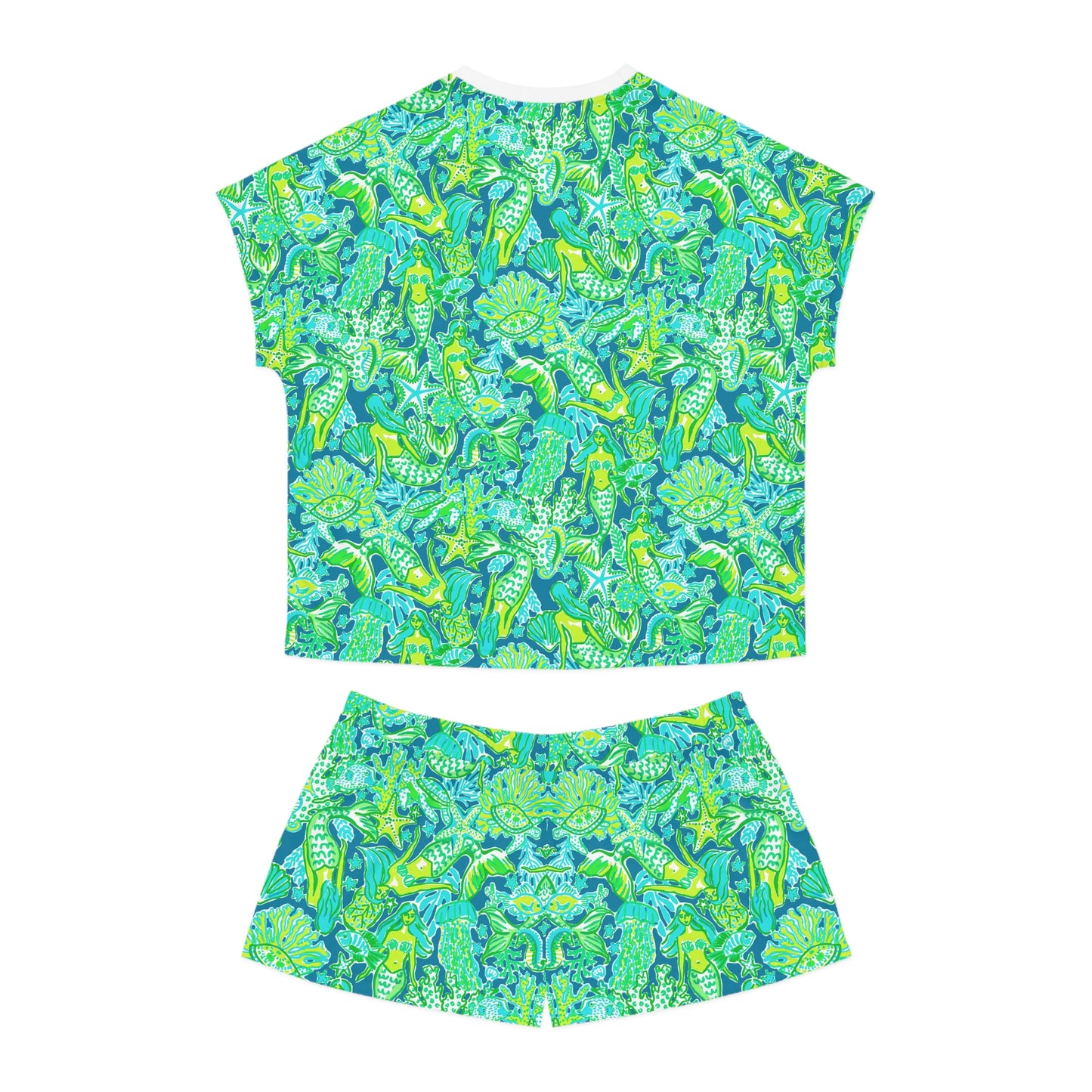 Emerald Mermaid Women's Short Pajama Set