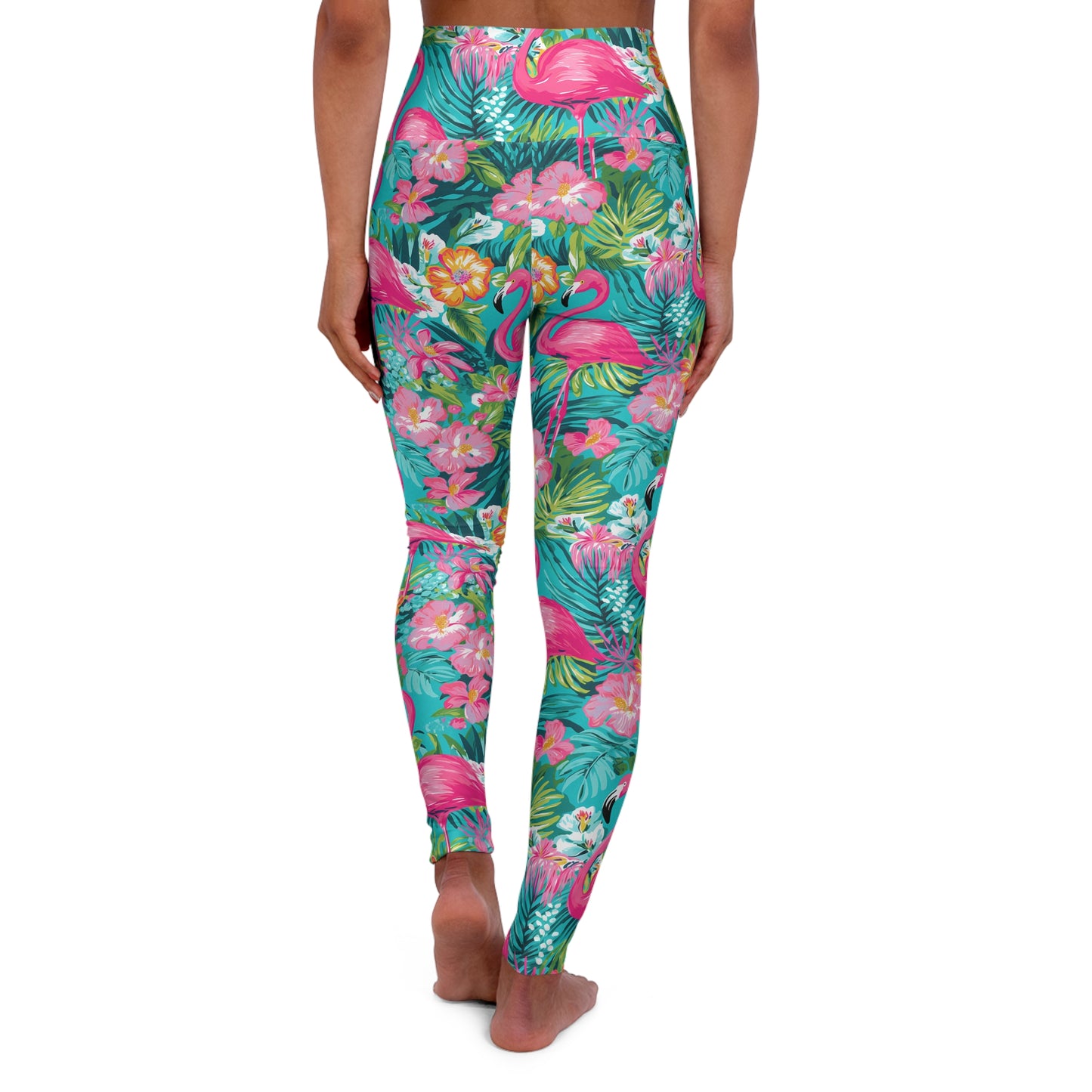 Pink Paradise High Waisted Yoga Leggings