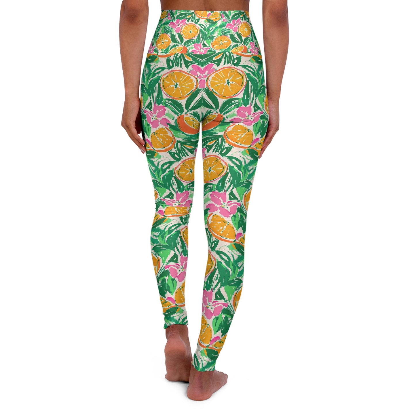 Sunshine Citrus High Waisted Yoga Leggings