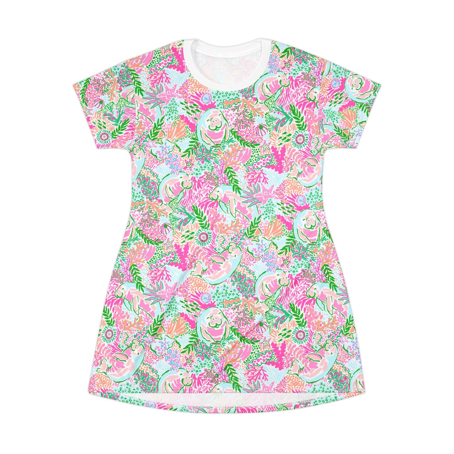 Manatee Paradise T-Shirt Dress
