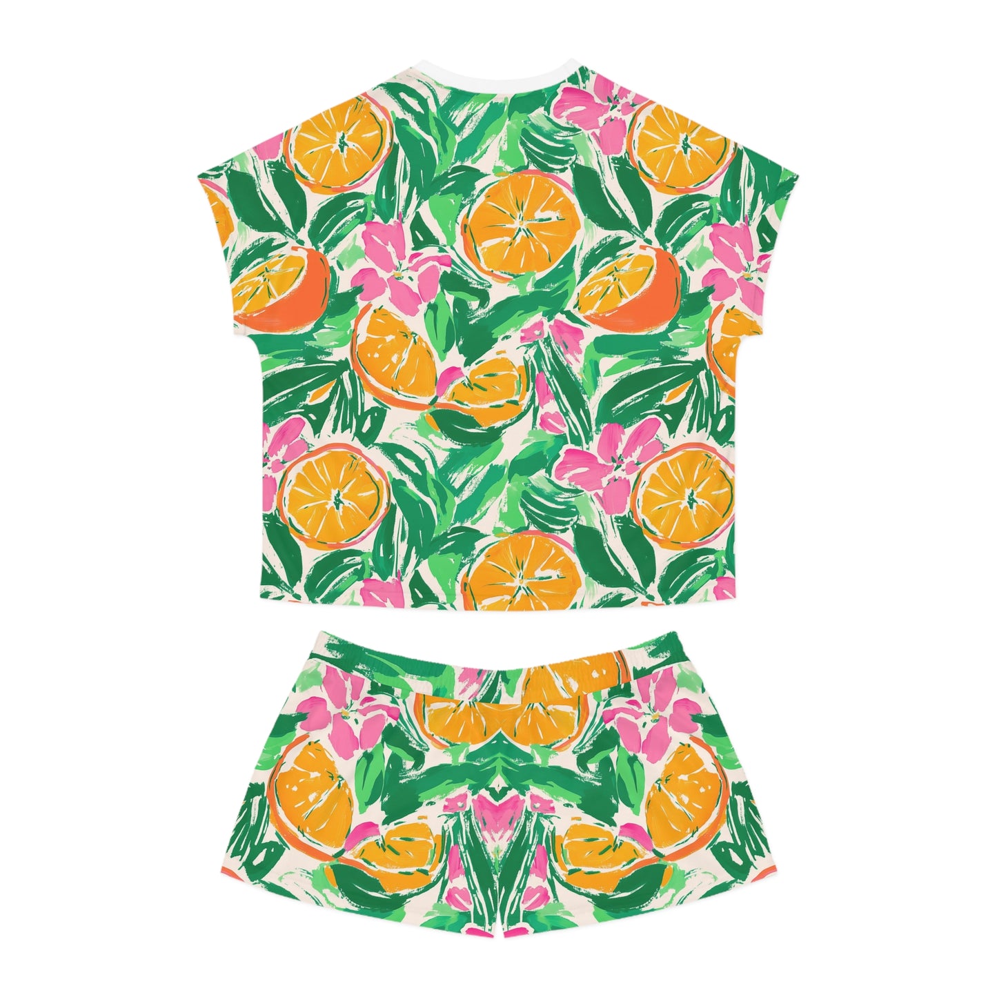 Sunshine Citrus Women's Short Pajama Set