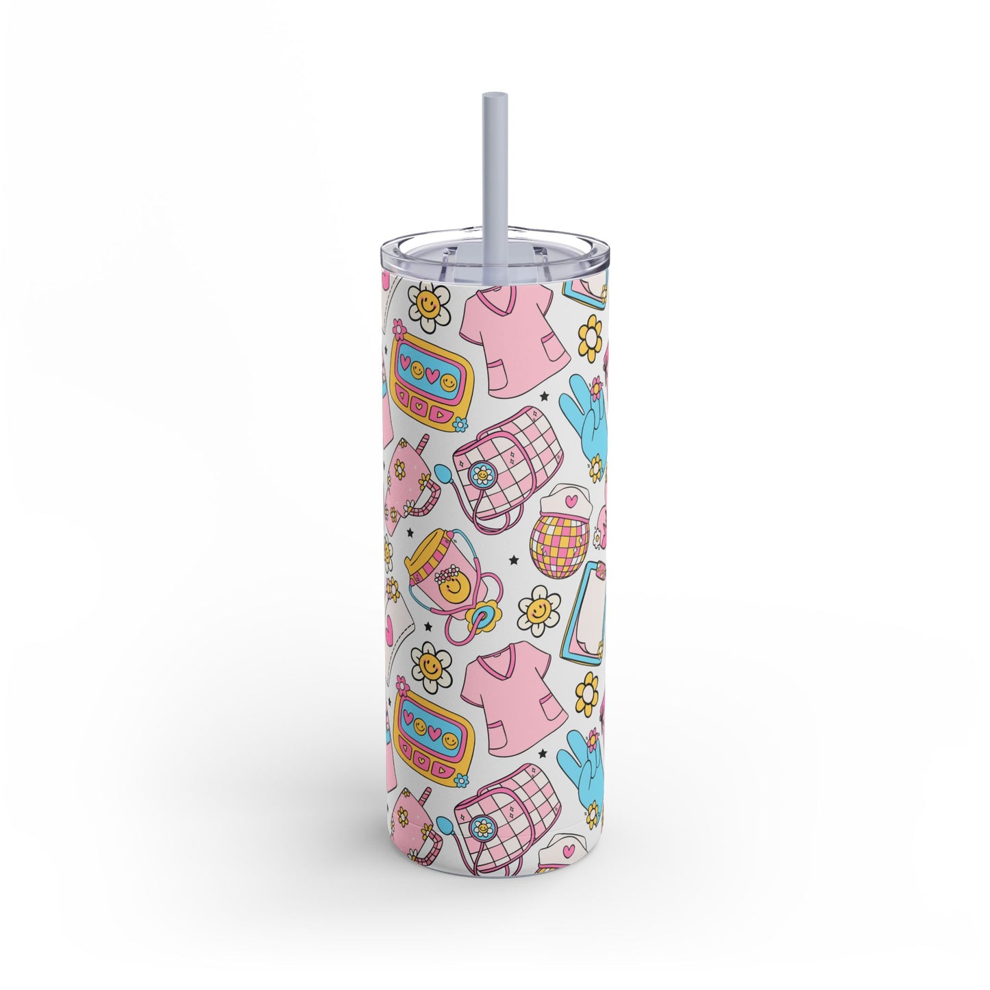 Nurse Skinny Tumbler with screw-on slide