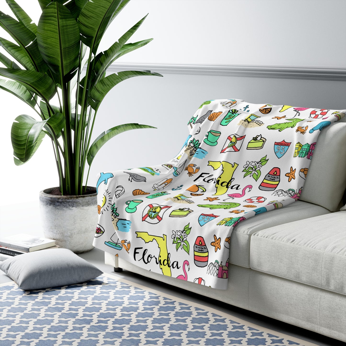 Tropicool Florida Sherpa Fleece Blanket