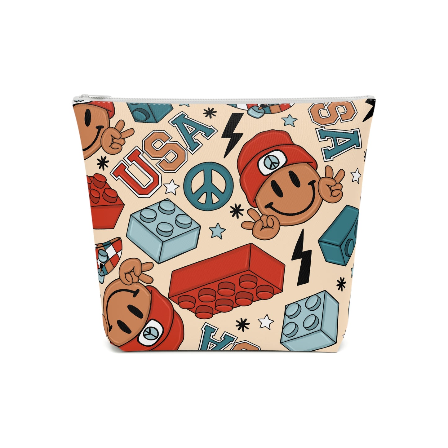Smiles & Stripes Cosmetic Bag