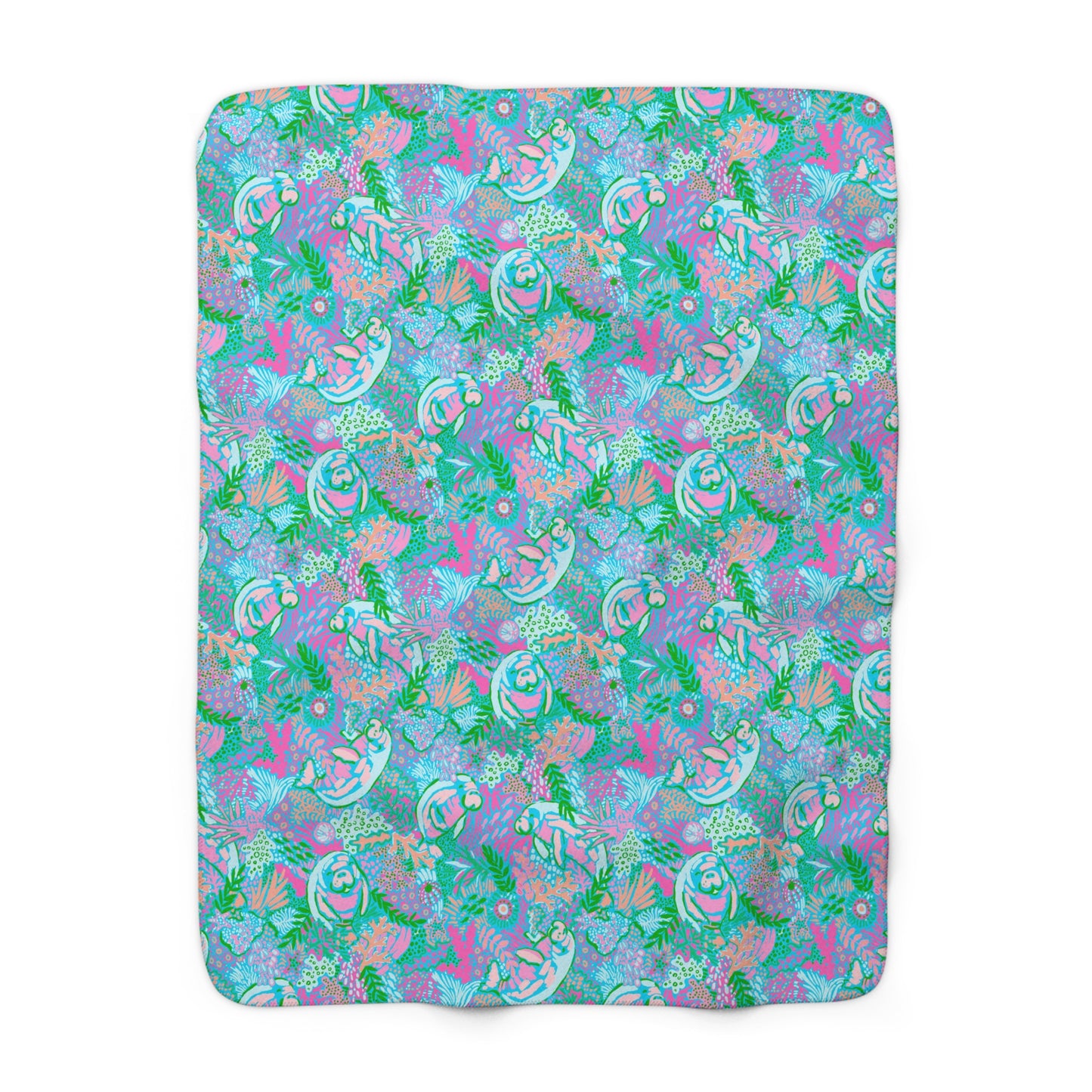 Manatee Paradise Sherpa Fleece Blanket
